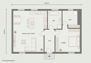 Bungalow Grundriss 78 qm