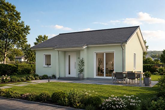 Kleiner moderner Bungalow für Bauherren mit kleinem Budget