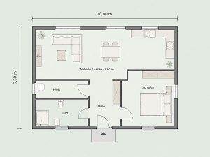bungalow 70 qm grundriss mit 2 zimmern